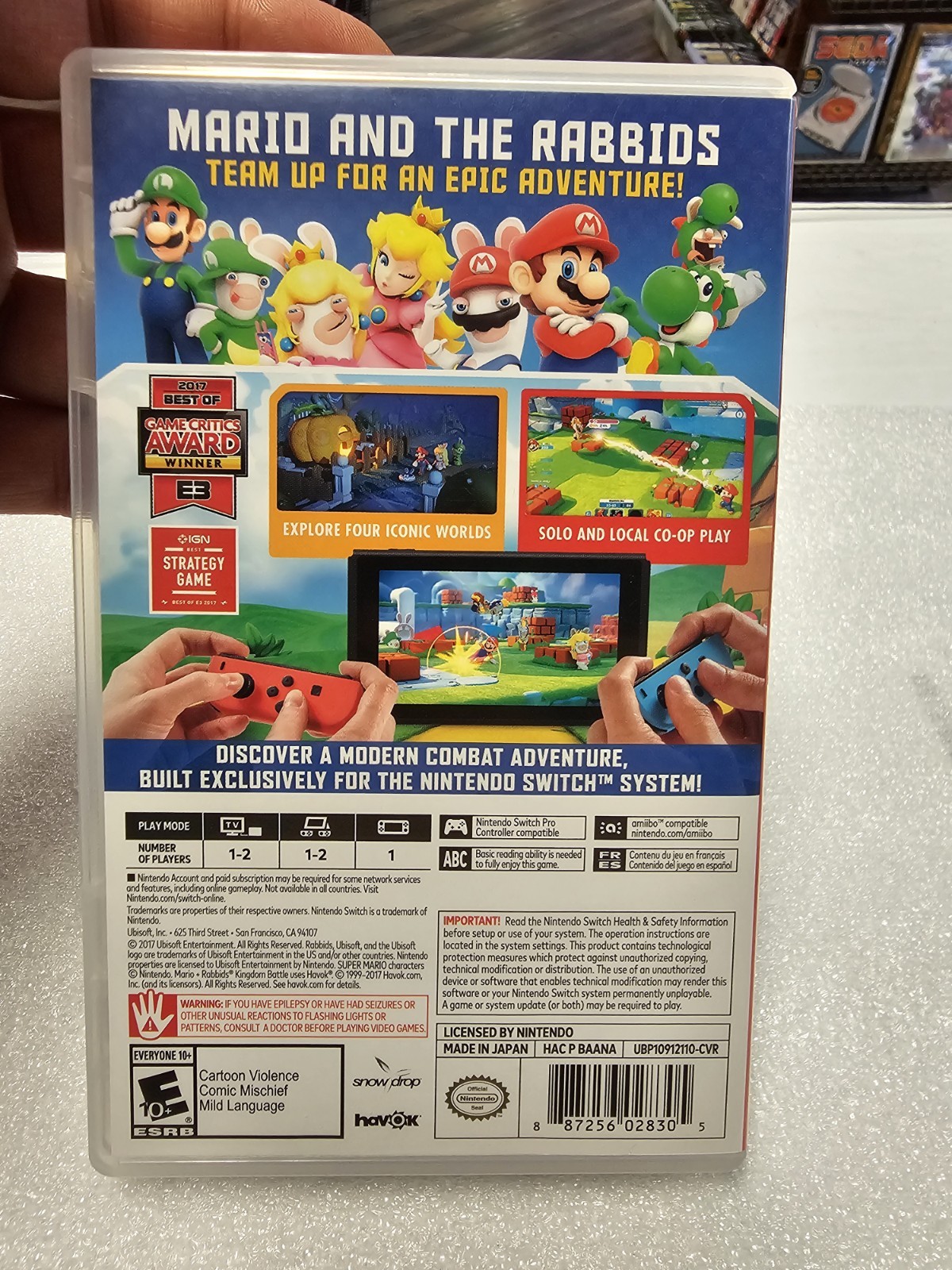 Authentic Replacement Case ONLY. Mario Rabbids Kingdom Battle (Switch) No Game!!
