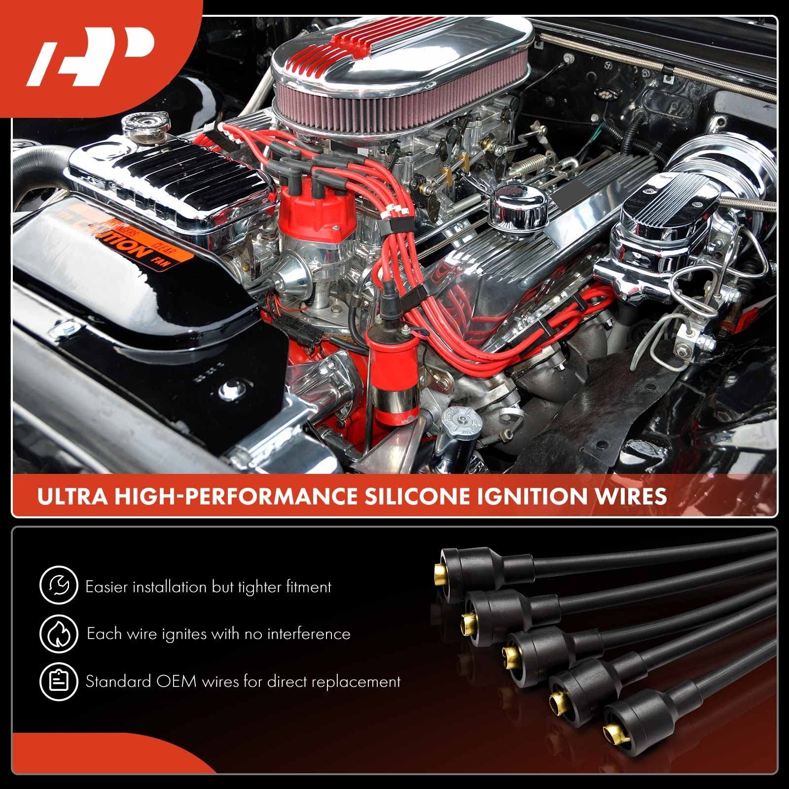 A-Premium Ignition Spark Plug Wires Set of 4 Compatible with Toyota Tacoma 19...