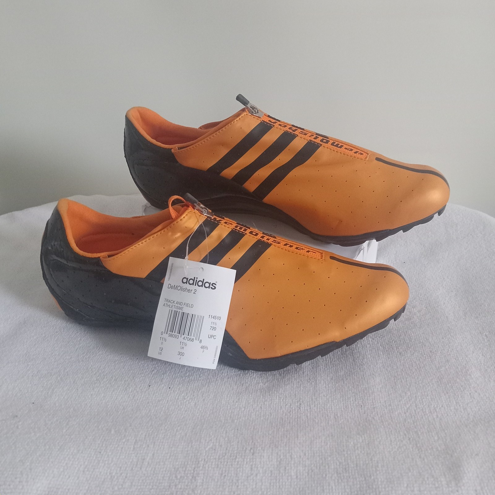 NWT ADIDAS 2007 ADISTAR DEMOLISHER SPRINT CLEAT MENS Sz 12 ORANGE RUNNING 114510