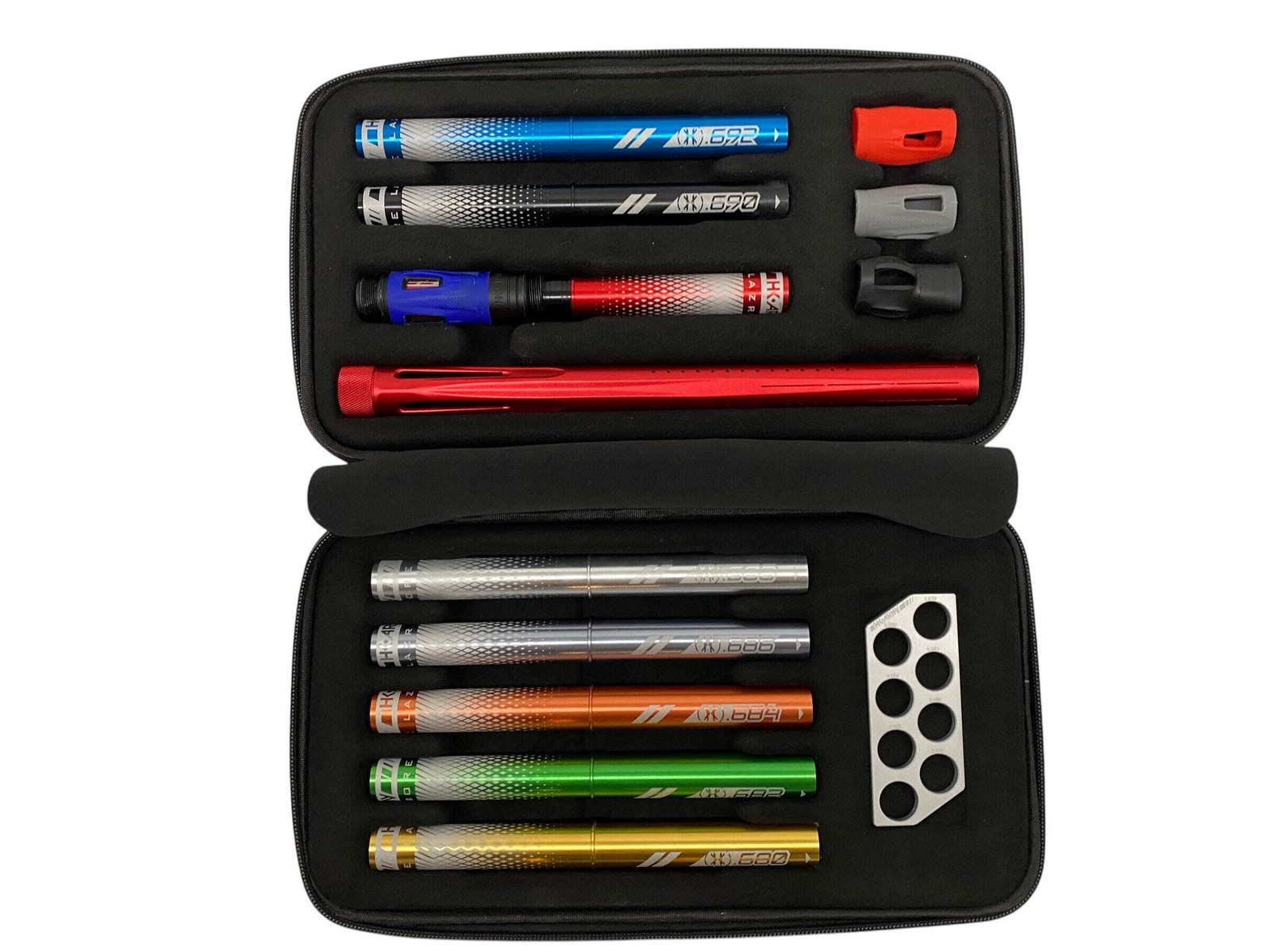 HK Army 15" LAZR Barrel Kit Colored Inserts - Red/Black - Cocker Threads