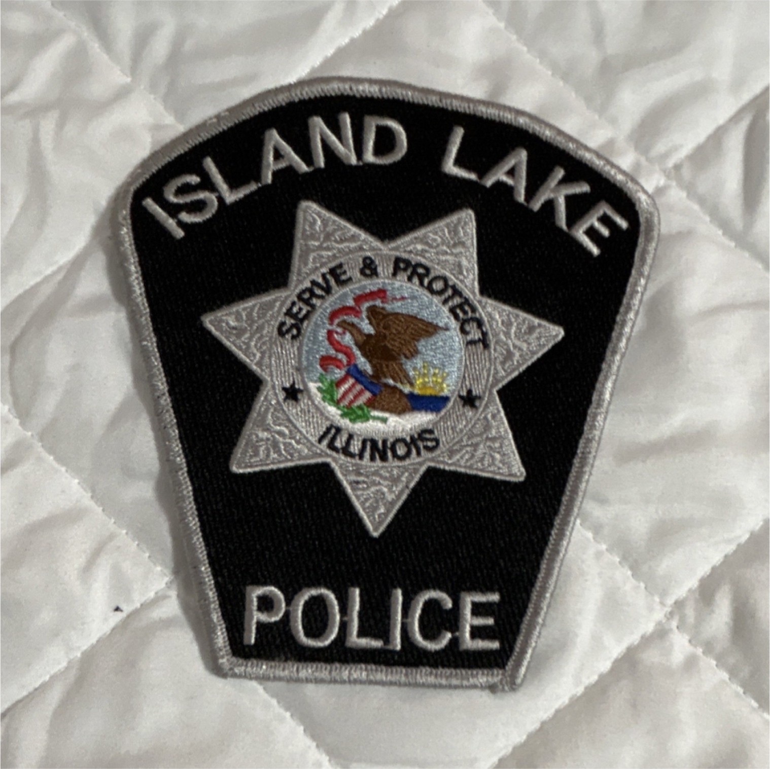 Illinois Police Patch Gray State Seal Collectible Single Patch Law Enforcement