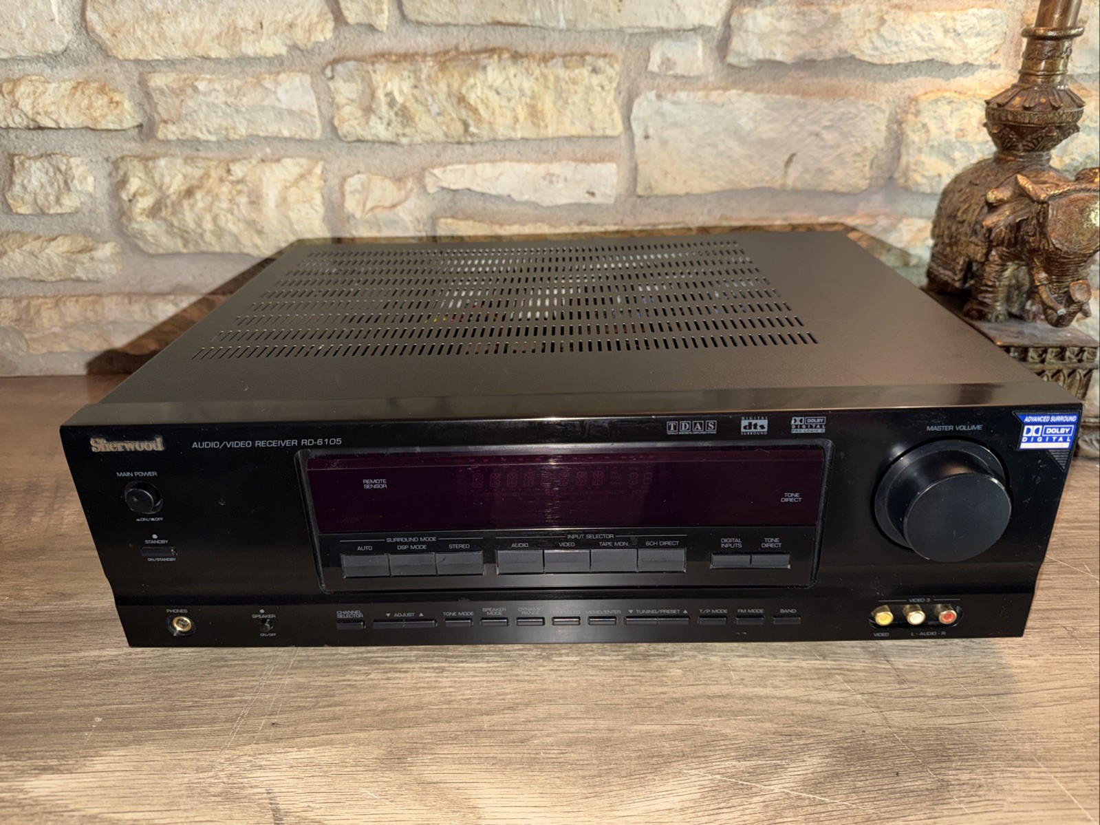 Sherwood RD-6105 5.1 Channel Dolby Stereo Tuner Receiver No Remote. See Video!