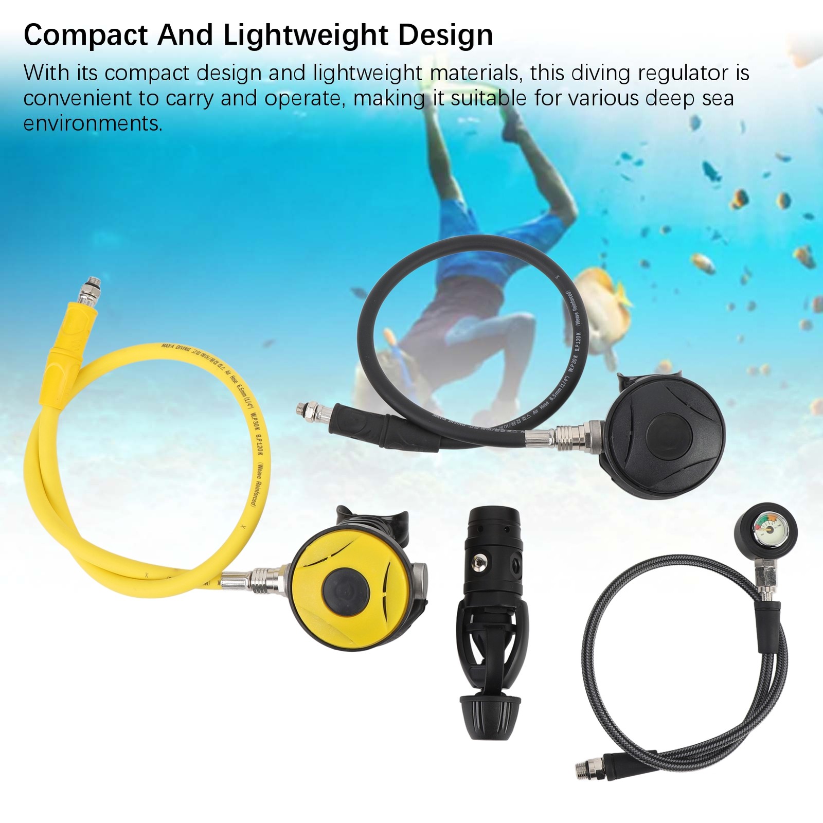 Aluminum Diving Regulator Set With Enhanced Stability For Underwater Breath DPFM
