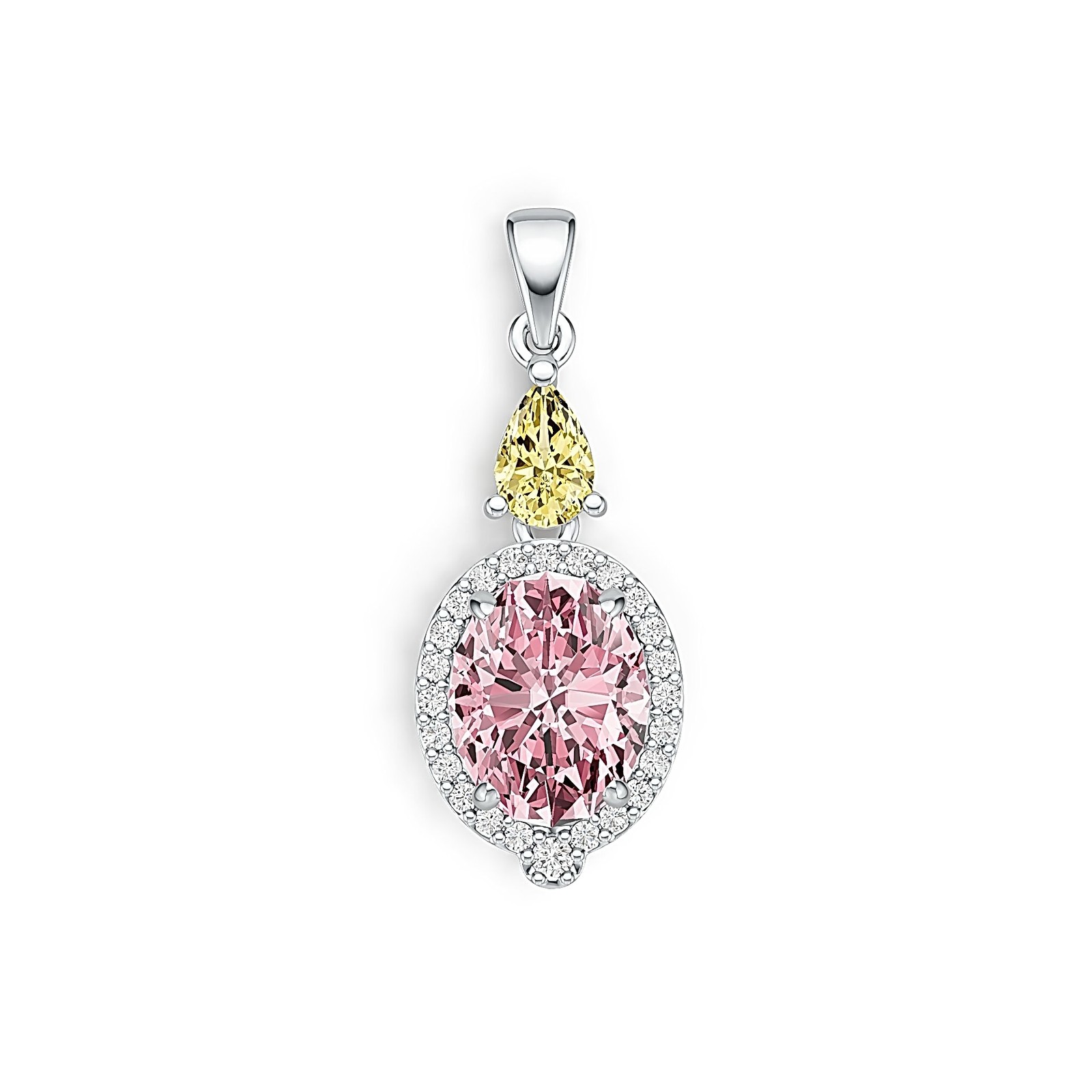 Sterling Silver Semi Mount Pendant Setting Oval OV 10X8mm PE 6X4mm