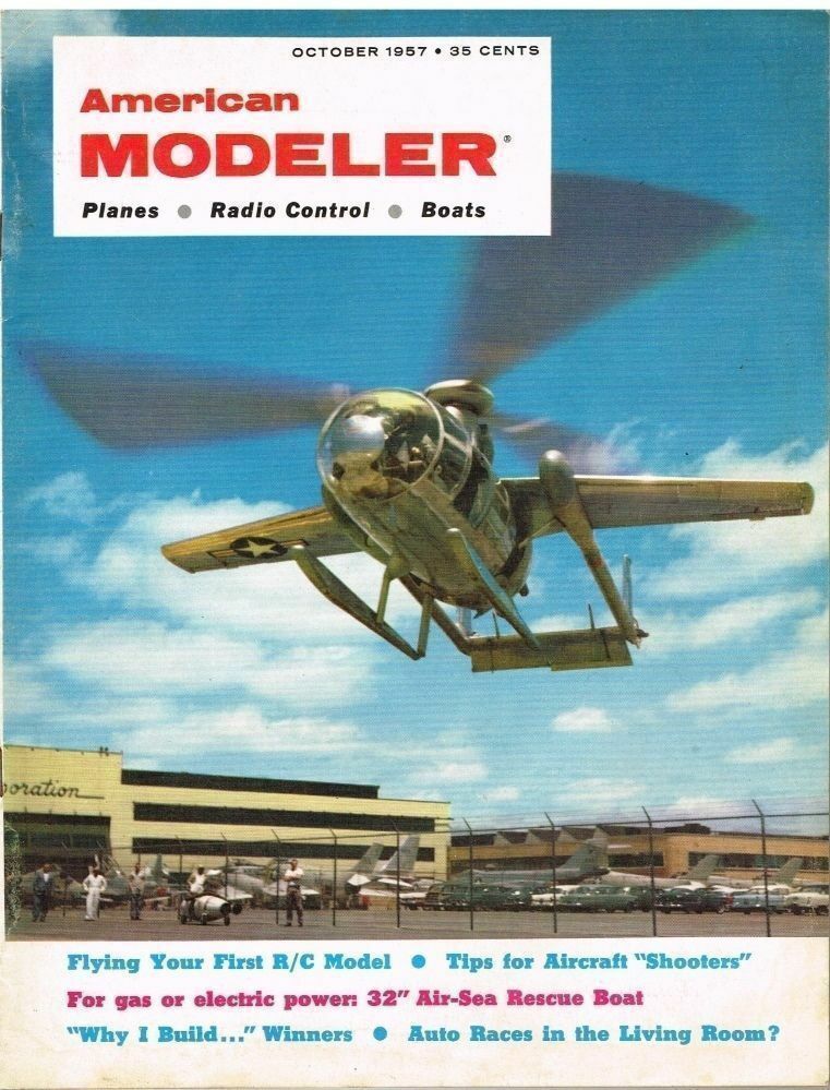 AMERICAN MODELER Magazin October 1957 Time Flies Travel Air Texaco 13: C/L Scale