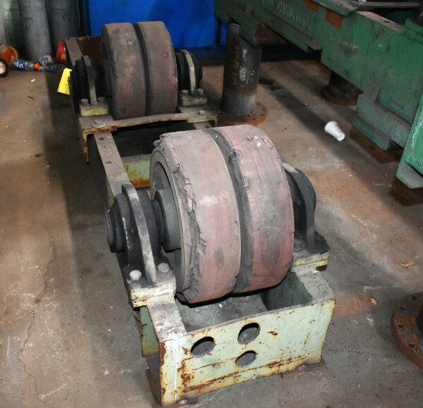 22" DIAMETER HEAVY-DUTY DOUBLE-WIDE RUBBER COATED TANK TURNING IDLER ROLLS 28597