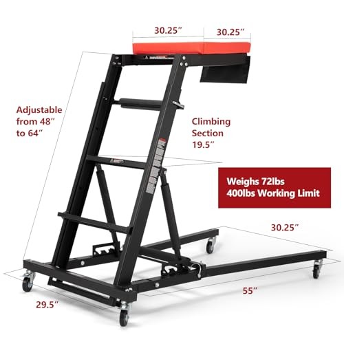 Automotive Engine High Top Creeper Workstation Shop Mechanic | Adjustable