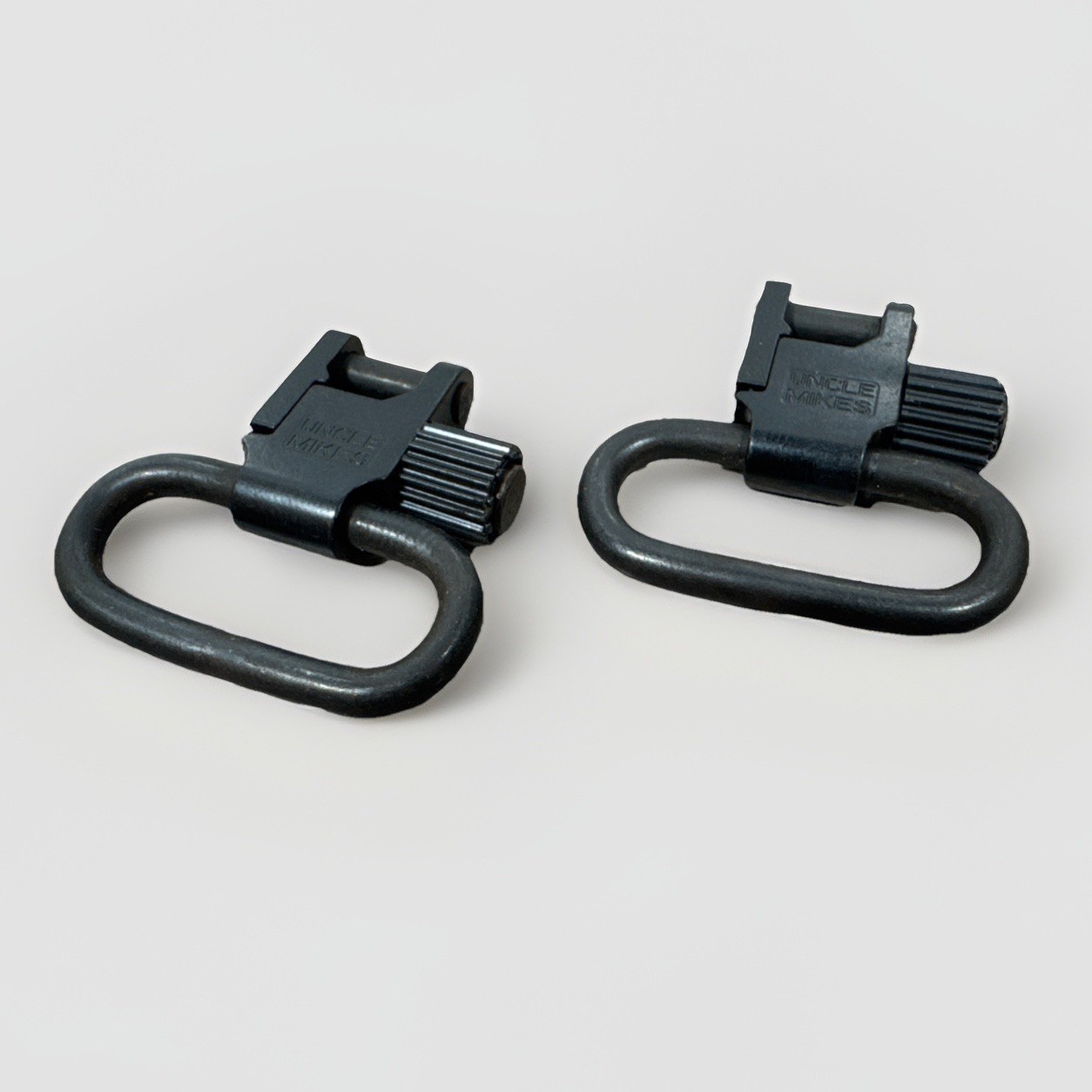 Pair of 1” Uncle Mike's Replacement Rifle Gun Sling Tri-Lock Super Swivels Black