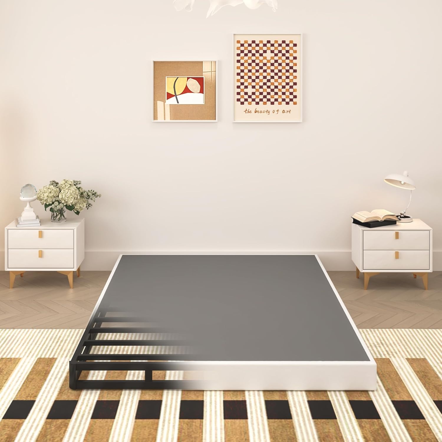 5 Inch Box Spring for Queen Bed, Heavy Duty Metal Mattress Foundation, 3000 Lbs