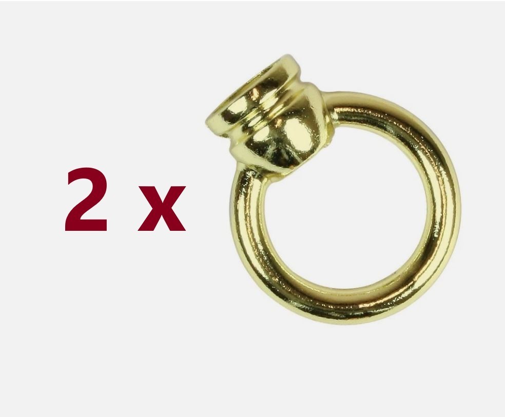 2-PK 1-3/4" Brass Finish FEMALE LOOPS Fixture Lamp Parts 1/8-IP Thread NEW 70249