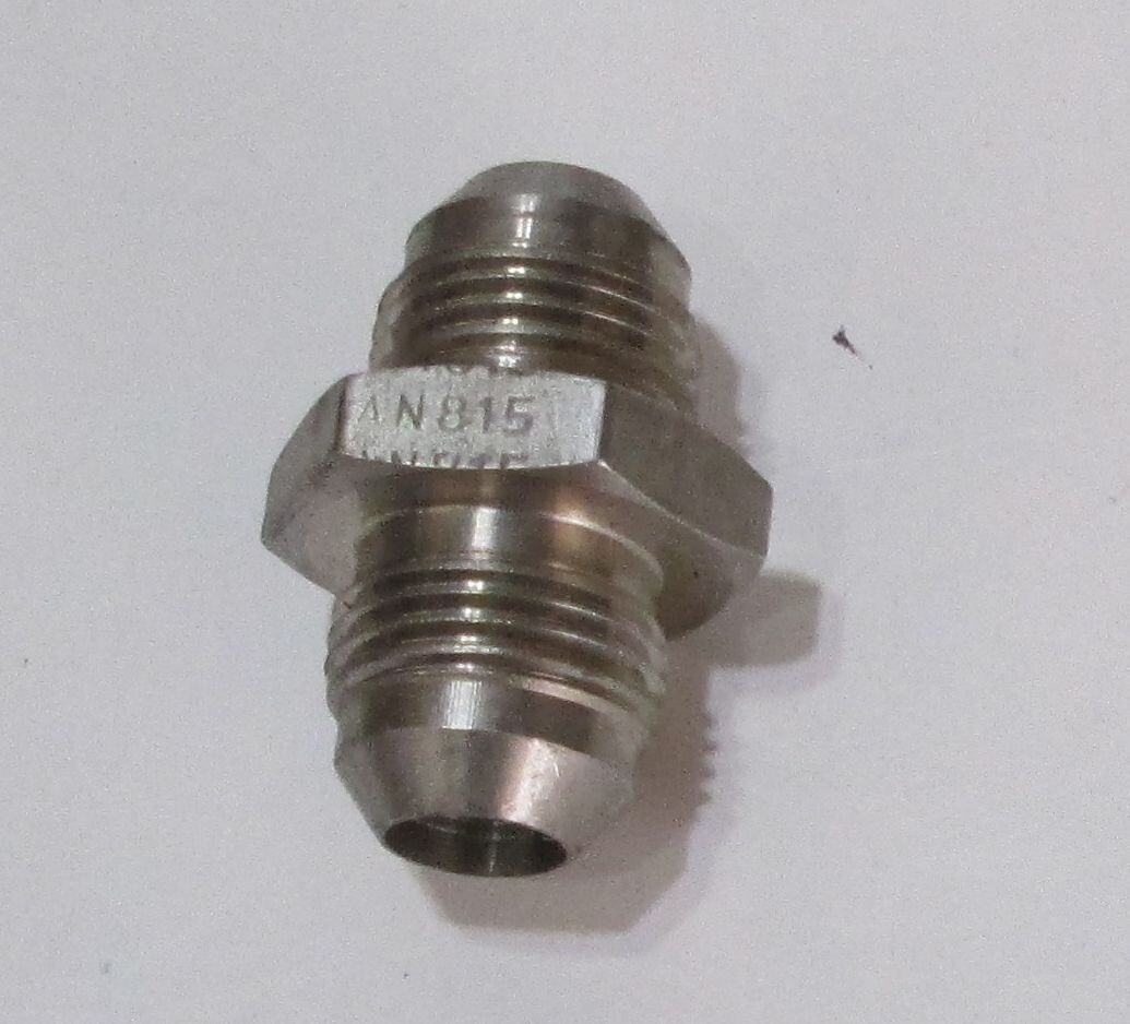 AN815-8J -8 Flare Union Straight Stainless Steel 1/2" Made in USA to AN specs