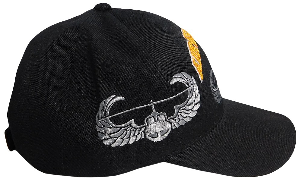 US Army 101st Airborne Division Ball Cap ABN Air Assault BLACK Hat LICENSED