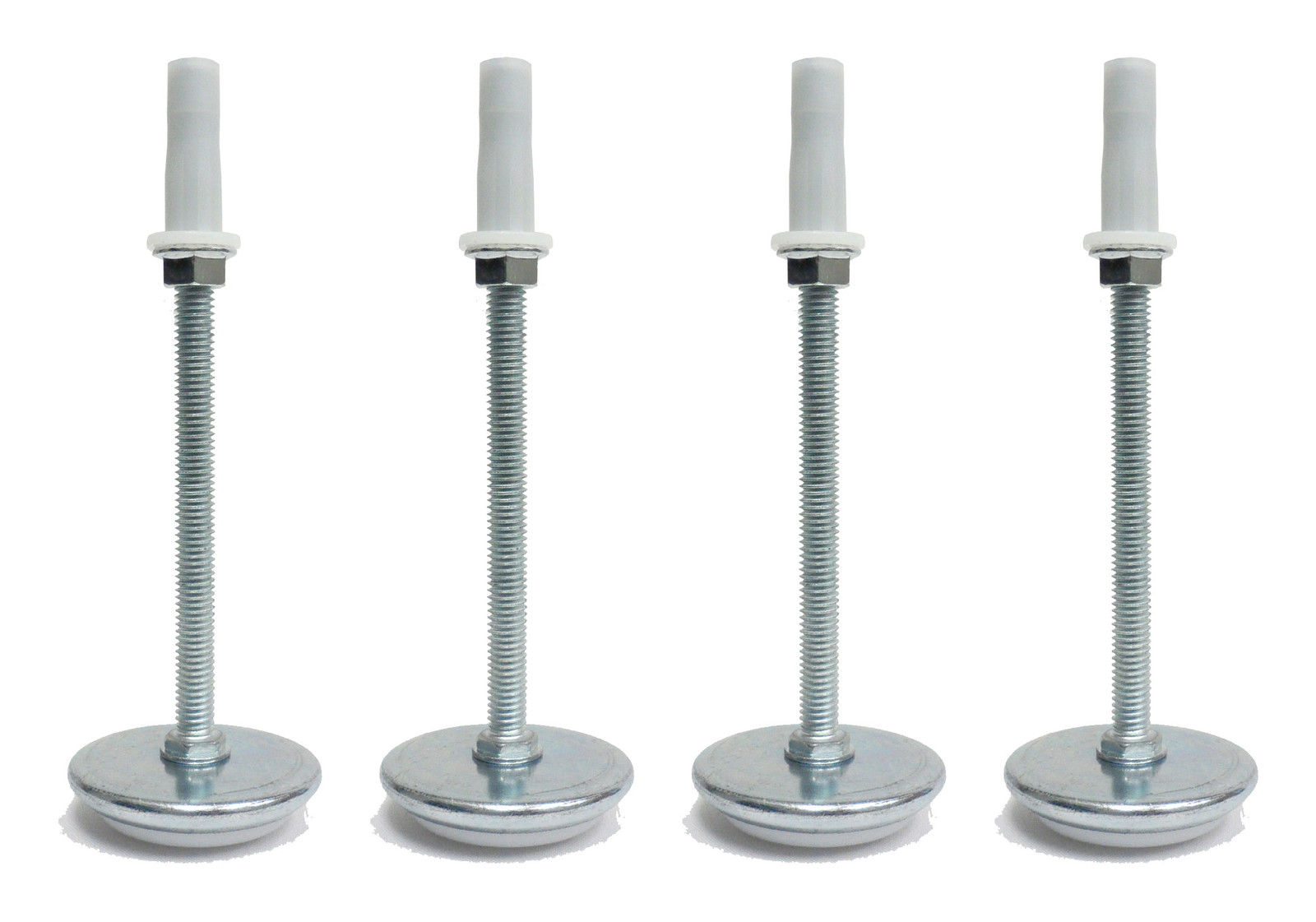 Universal 5 1/4" Adjustable Height Bed Frame Riser Threaded Glide Legs Set of 4
