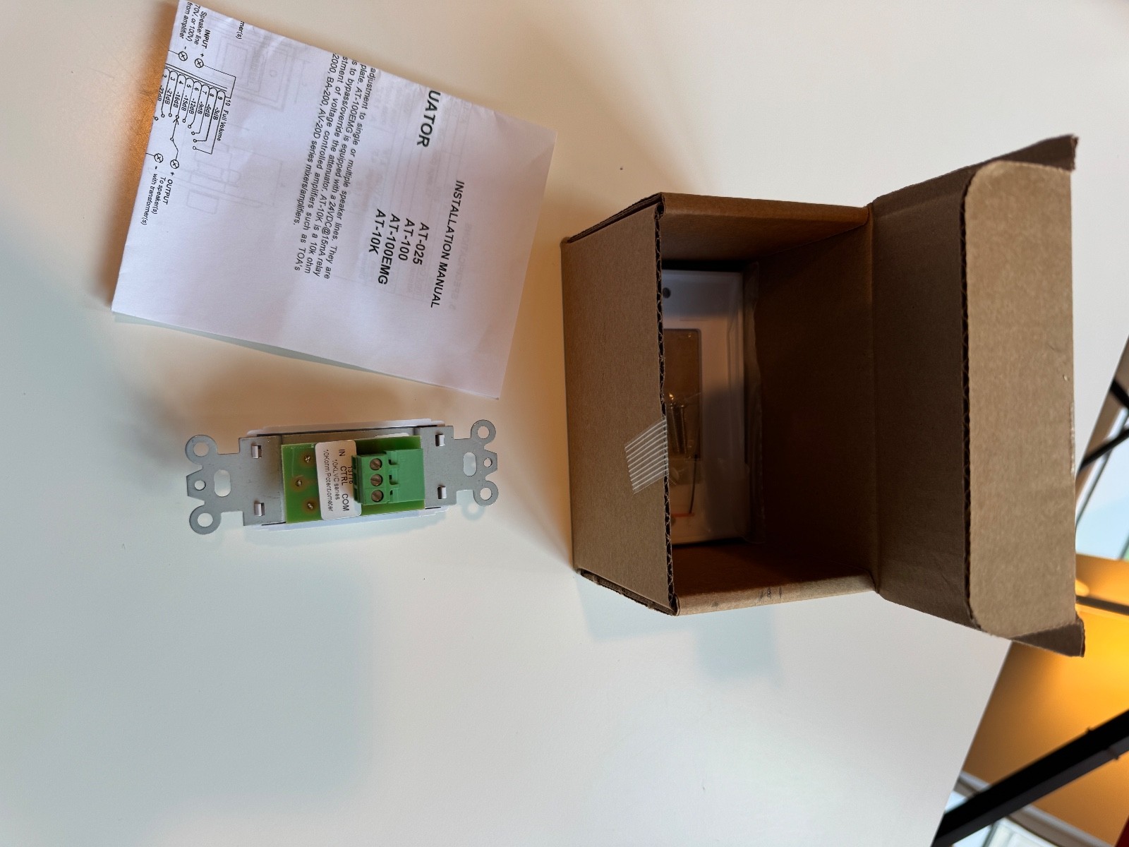 New TOA AT-10K Wall Mount Volume Control Attenuator AK