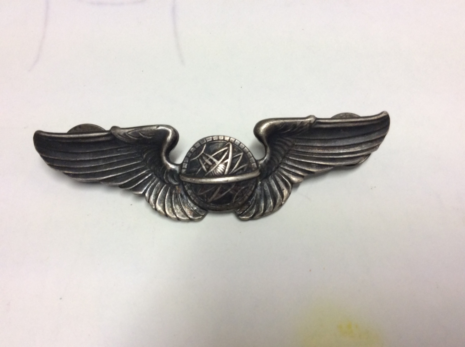 Unusual Vintage "Pilots" Wings sterling Military WWII Navigator Wings