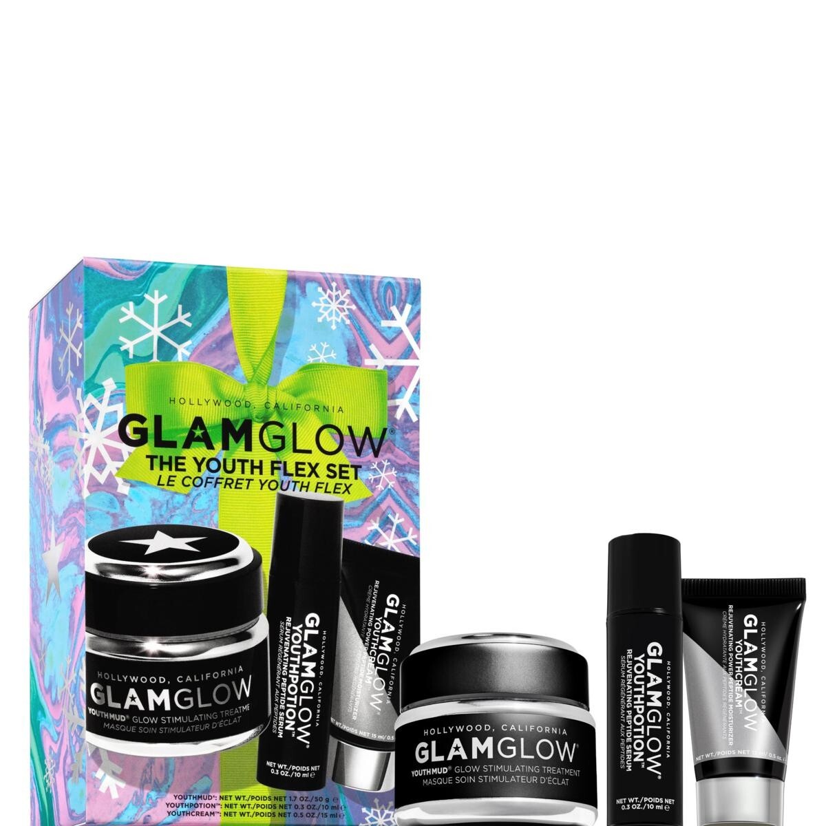 GlamGlow SuperMud ThirstyMud YouthMud GravityMud BrightEyes FlashMud InstaMud