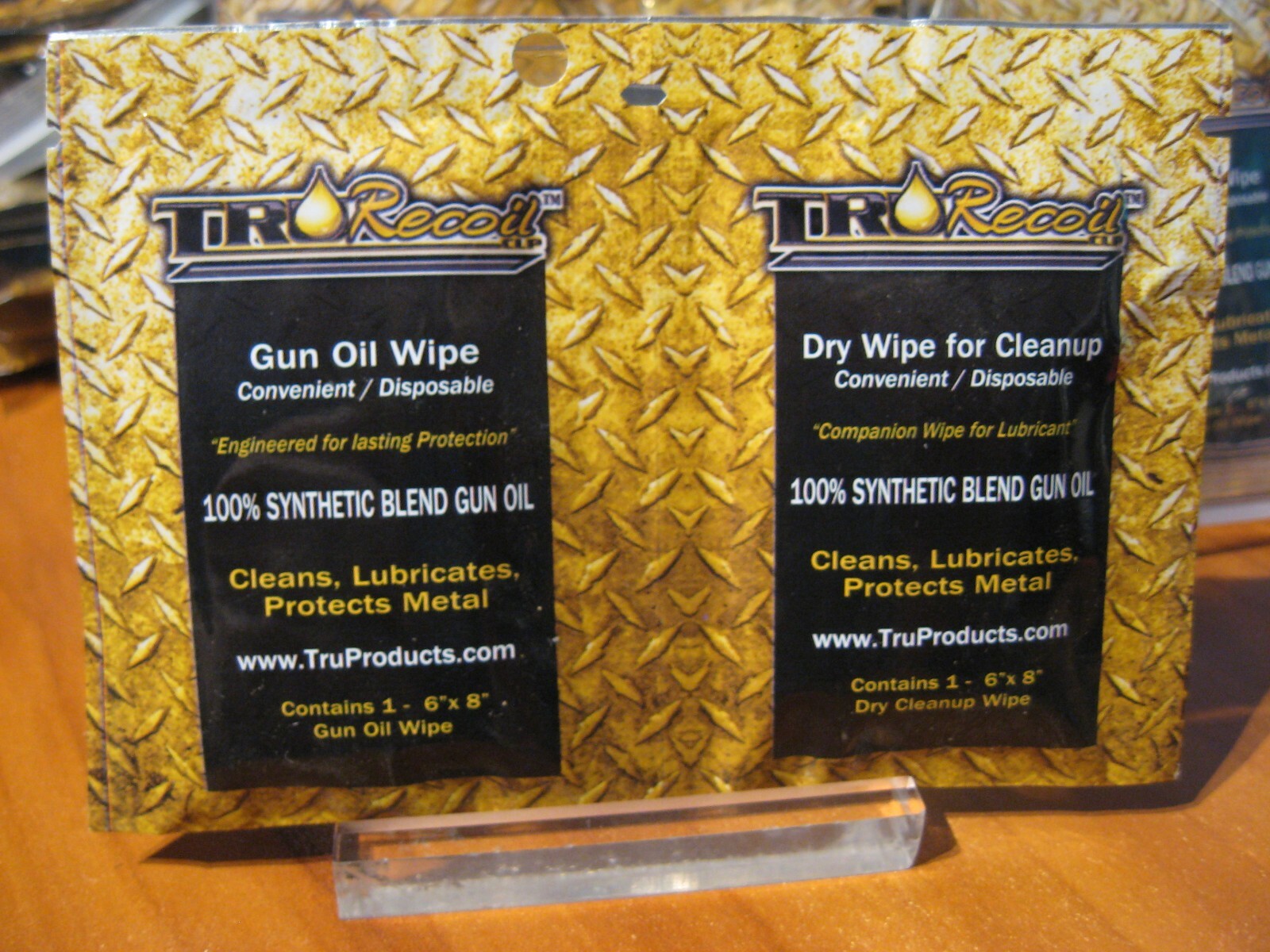 6 Each Gun Oil & Dry Cleanup Wipes Cleans Lubricates & Protects Metal For Travel