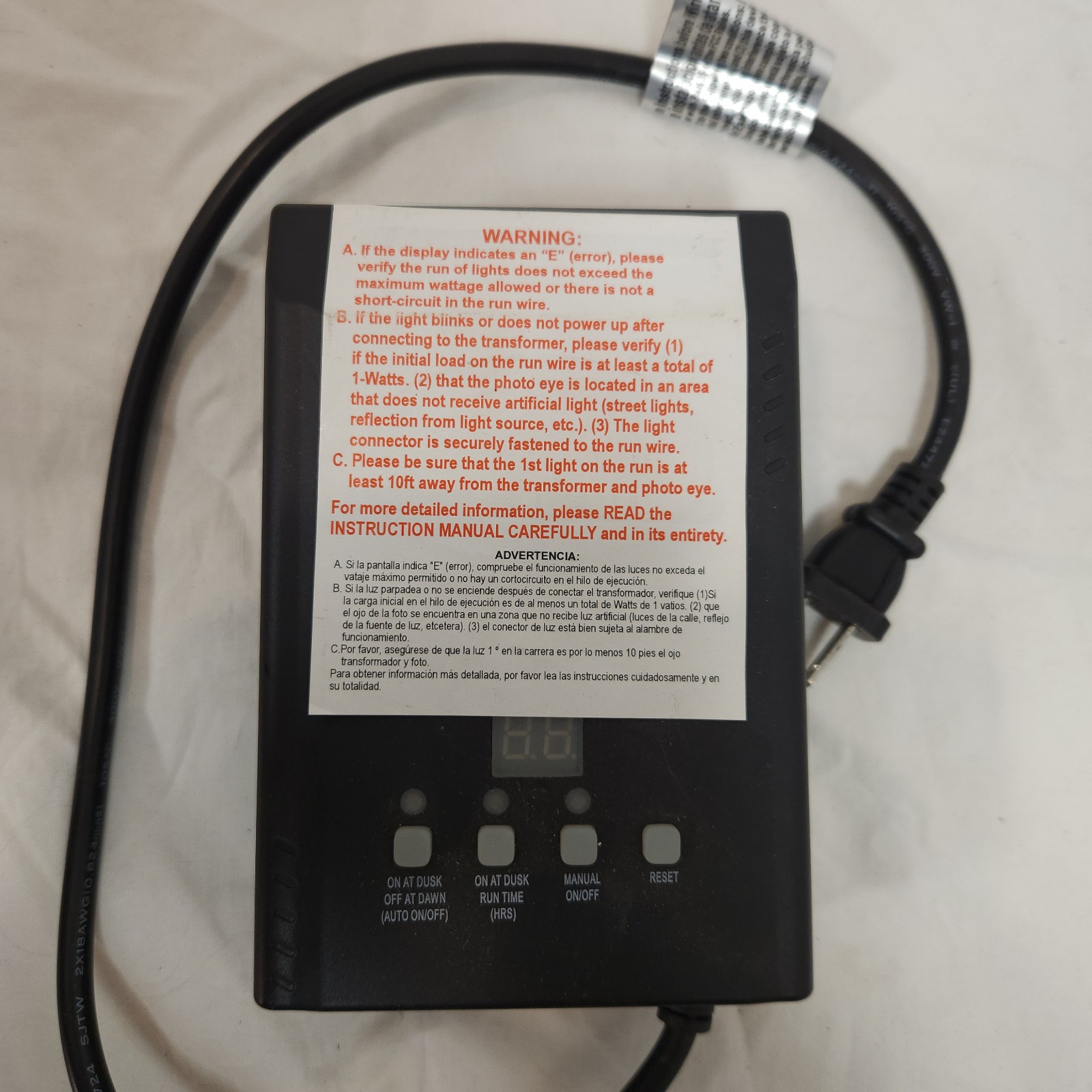 Hampton Bay Low-Voltage 30-Watt Landscape Lighting Transformer, Underground Wire