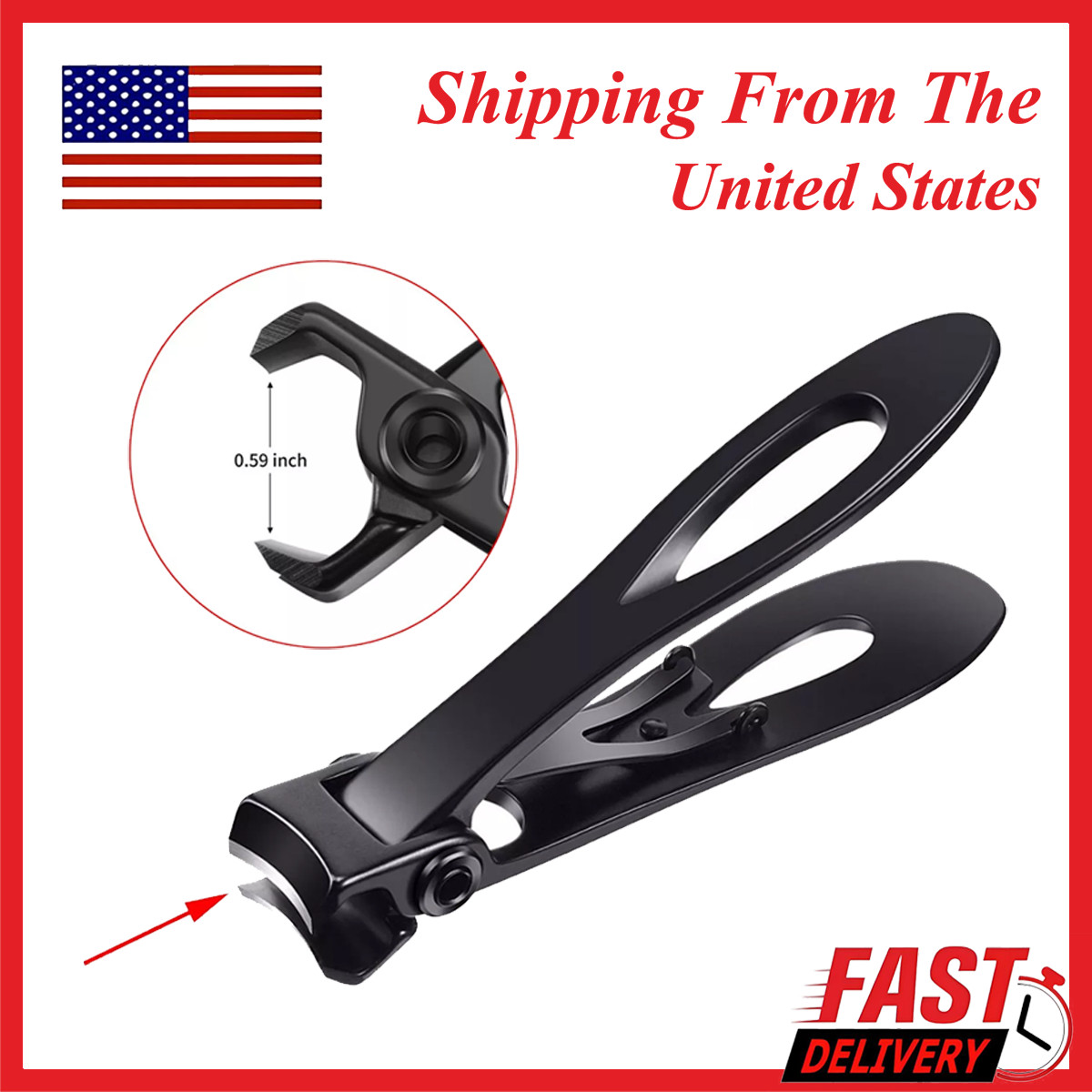 Professional Extra Large Toe Nail Clippers Fits Thick Nails Heavy Duty Stainless