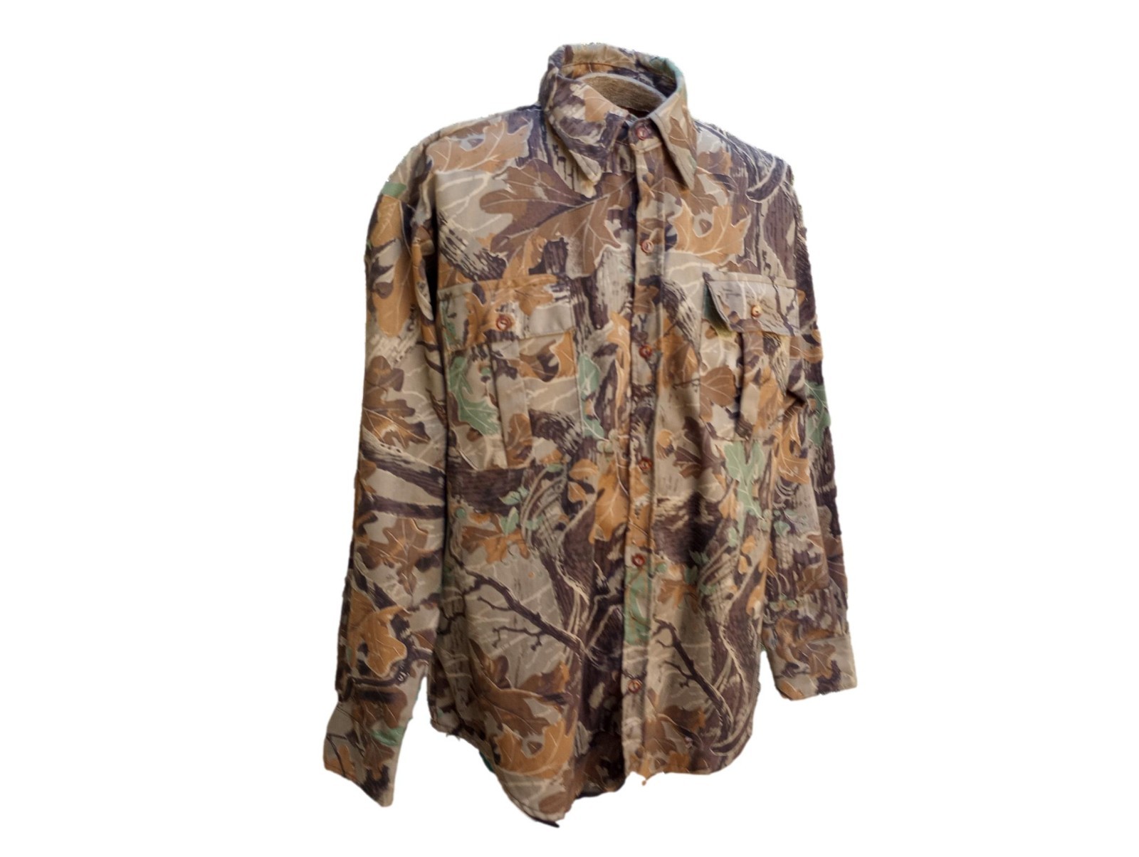 FRONTLINE CAMOUFLAGE HUNTING SHIRT 2 POCKET USA MADE MEDIUM REGULAR