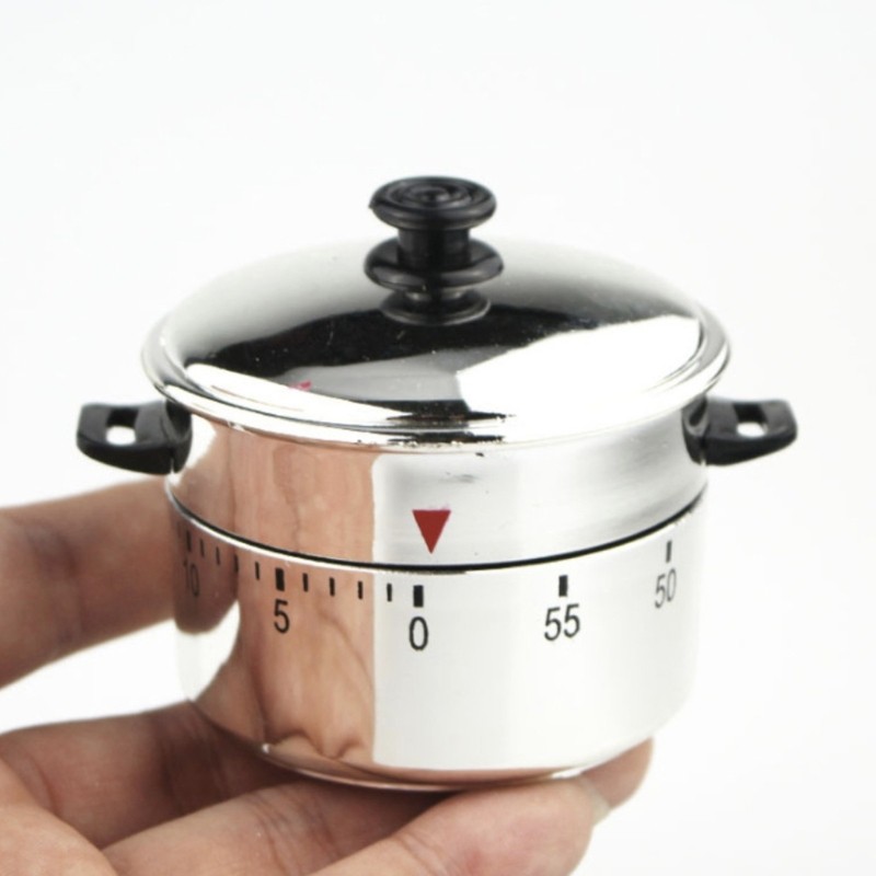Cute Pressure Cooker Shape Count Down Rotating Alarm Mechanical Cooking Timer