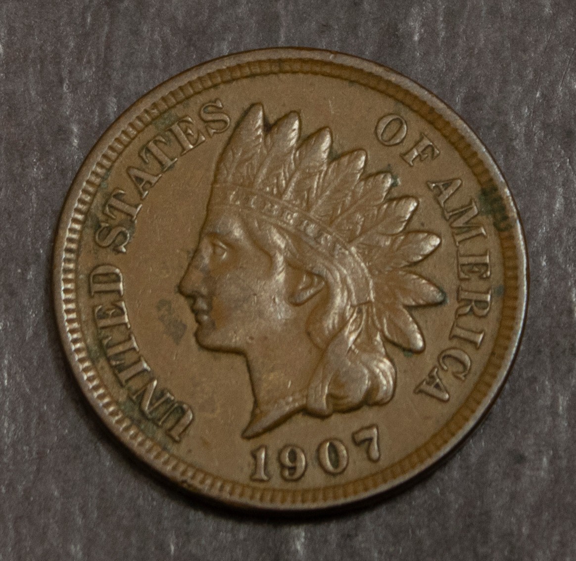 1907  Indian Cent XF   Lot F 852