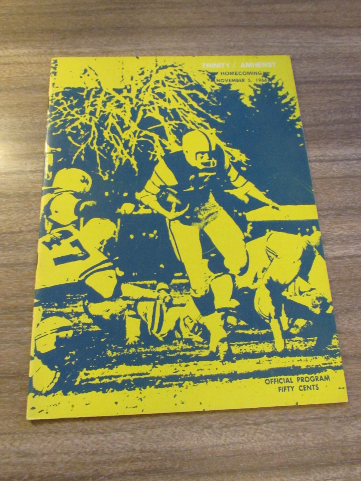 1966 Football Program Trinity Hilltoppers vs. Amherst