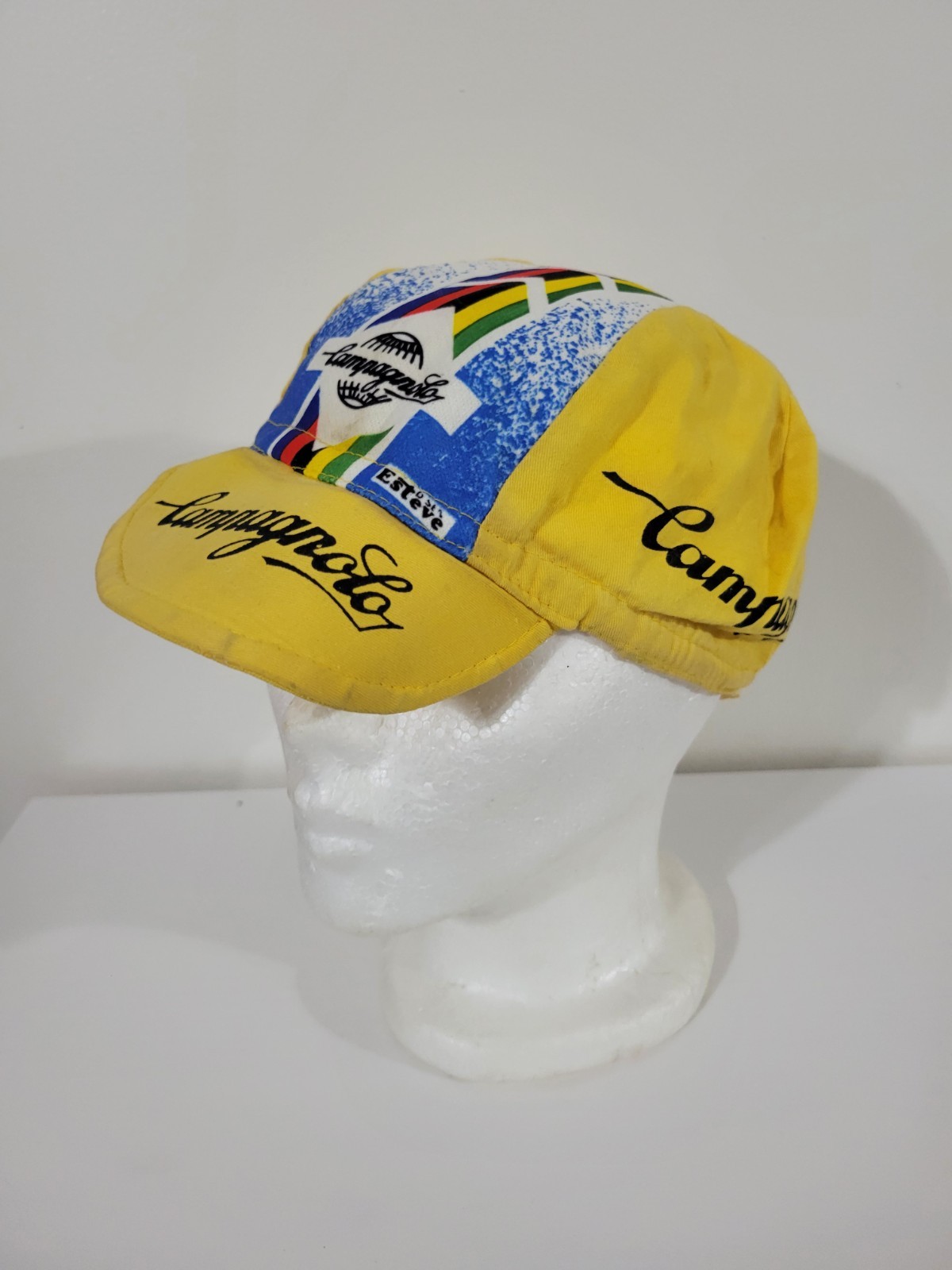 Rare Vintage 1970s Campagnolo Stripes Bicycle Cycling Retro Cap Road Bike Hat