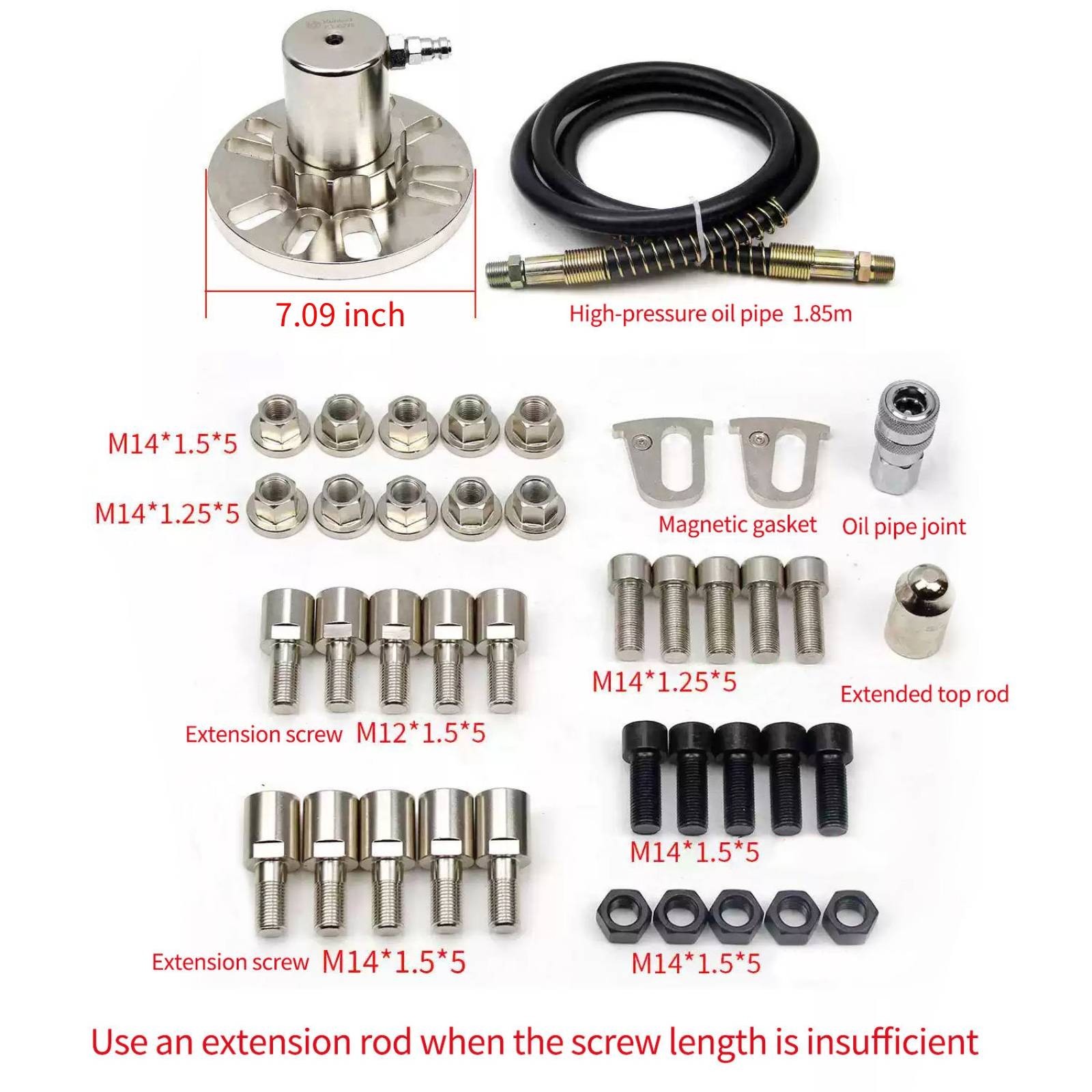 Hydraulic Wheel Hub & Axle Half Shaft Removal Tool Kit, Inner CV Joint Puller