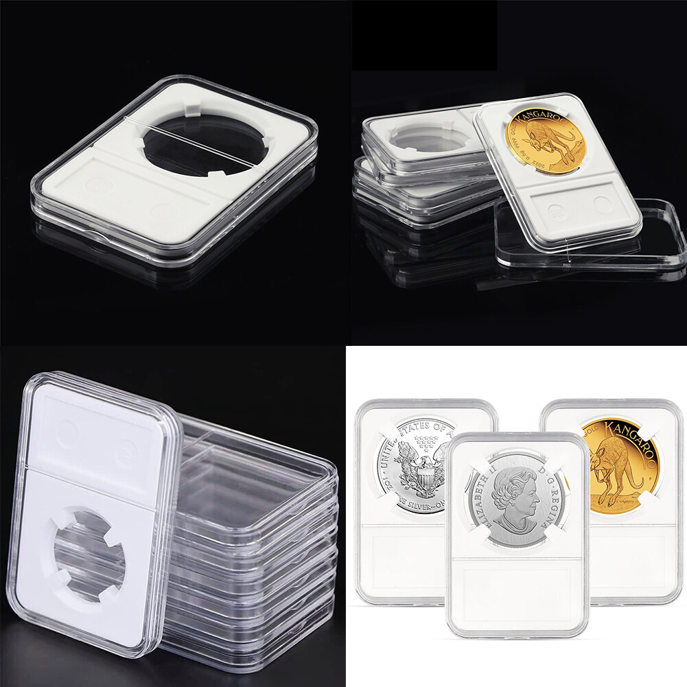 US 20 Pcs Coin Slab Display Holder Storage 40mm for AMERICAN SILVER EAGLE 1oz