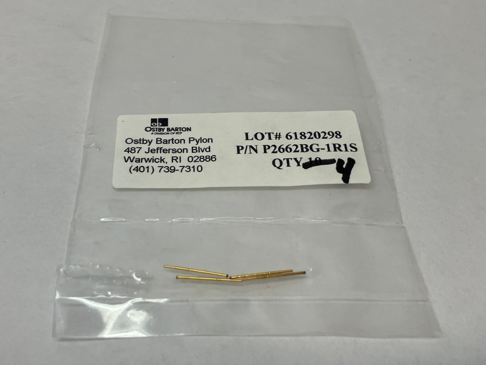 Ostby Barton Pylon P2662BG-1R1S Spring Loaded Probe Contact PKG OF 4