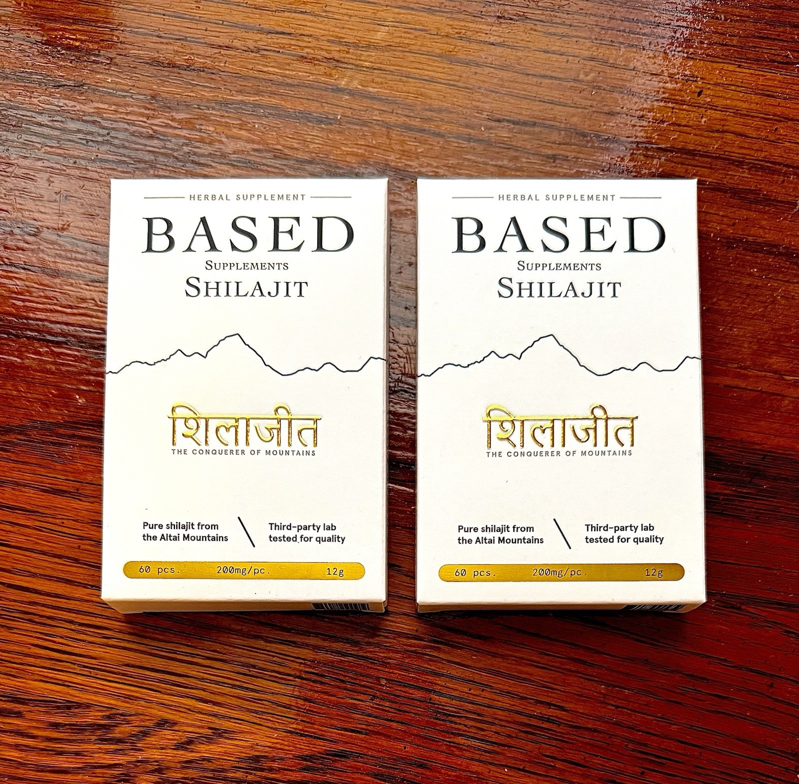 BASED Shilajit, 60 Tabs, 100% Pure No Heavy Metals, 3rd Party Tested, 2 Pack