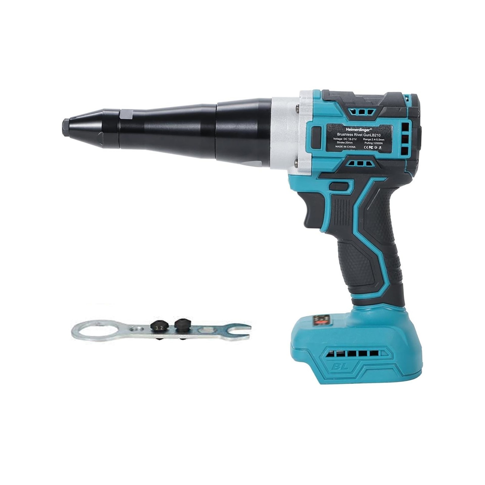 Heimerdinger Brushless Cordless Rivet Gun for Makita 18V Battery, 12000N Auto...
