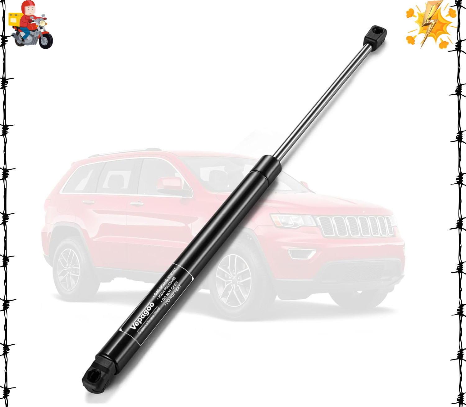 55113748AA Front Hood Struts Lift Support for Jeep Grand Cherokee 2011-2020, Hoo