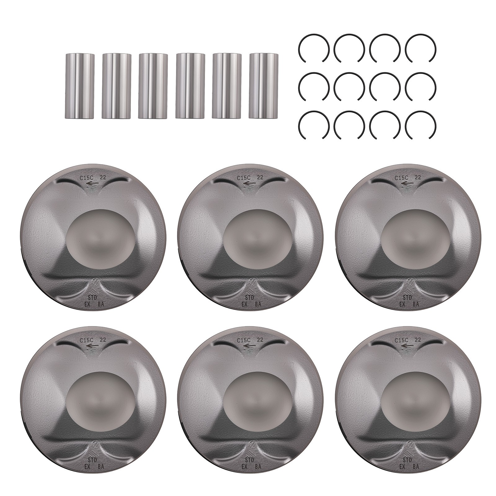 AJ126 Piston Rings Assembly for Jaguar XF XJ F-Type F-Pace 3.0L V6 Gas 2013-2020