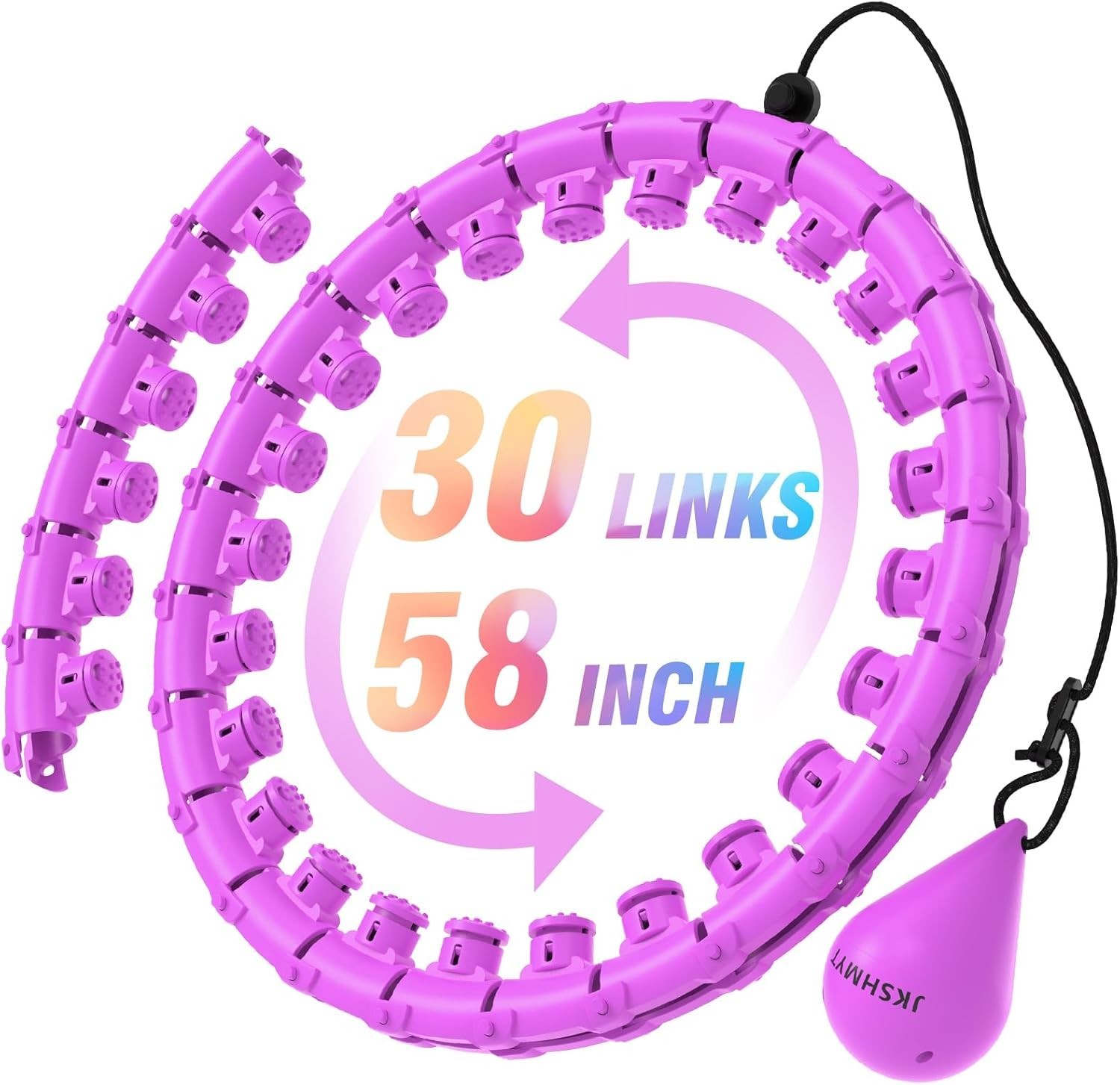 Infinity Hoop Fit Plus Size 58", Weighted Hoops for Adults Weight Loss