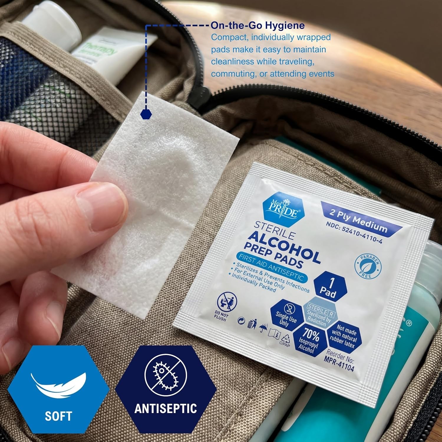 Individually Wrapped Sterile Alcohol Prep Pads - Perfect for First Aid Needs