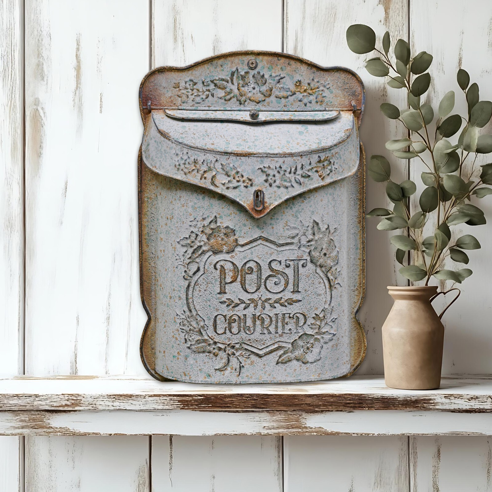 Vintage Mailboxes Wall Mount Rustic Mailboxes for Home Outside Wall Decor