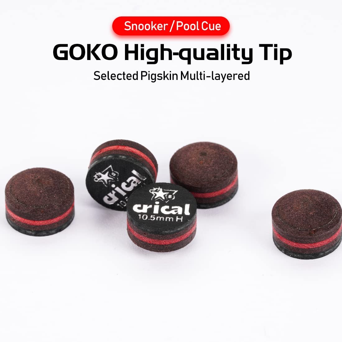 Pool Cue Tips 5 Layer Pooltick Tips (Hardnessoft/Medium/Hard) Billiard 11mm S