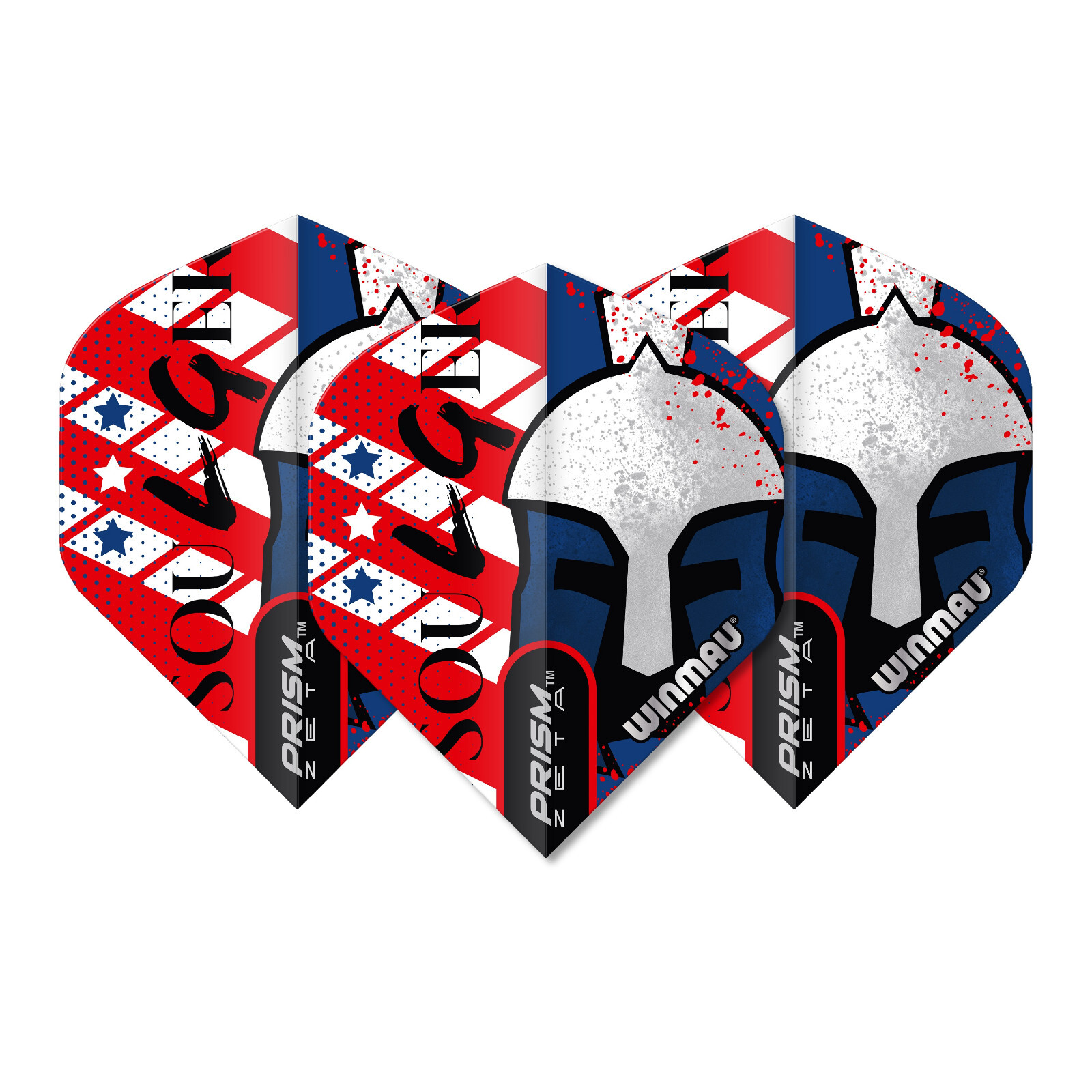 5 New Sets Winmau Prism Zeta Players Standard Dart Flights - Soulger Helmet USA