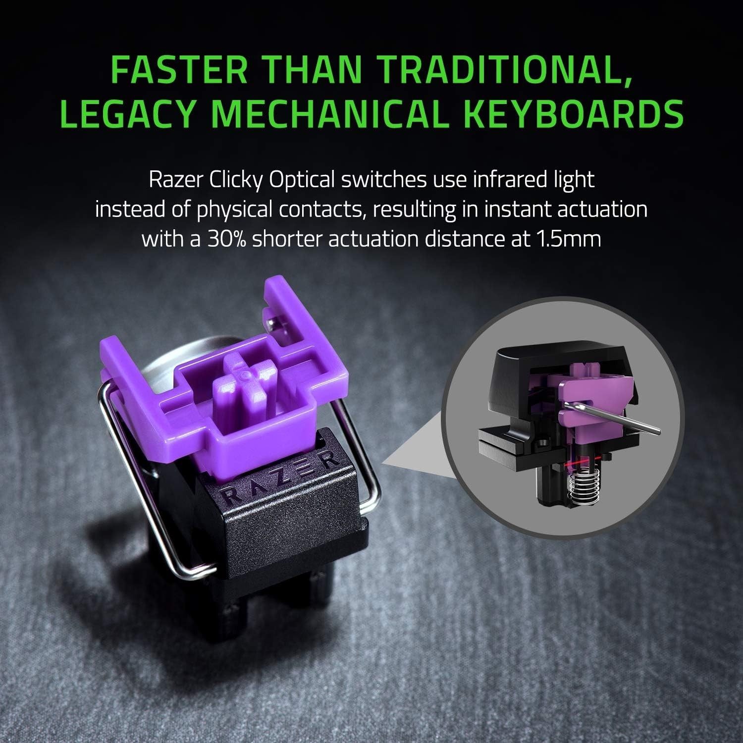 Razer Huntsman Mini 60% Gaming Keyboard Clicky Optical Switch Black