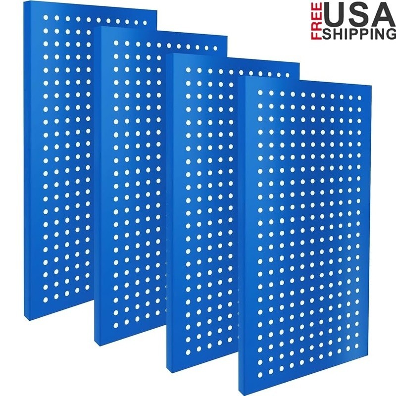 Metal Pegboard Panels 24" x 12" 4 Pack Heavy Duty Steel Pegboard Wall Organizer