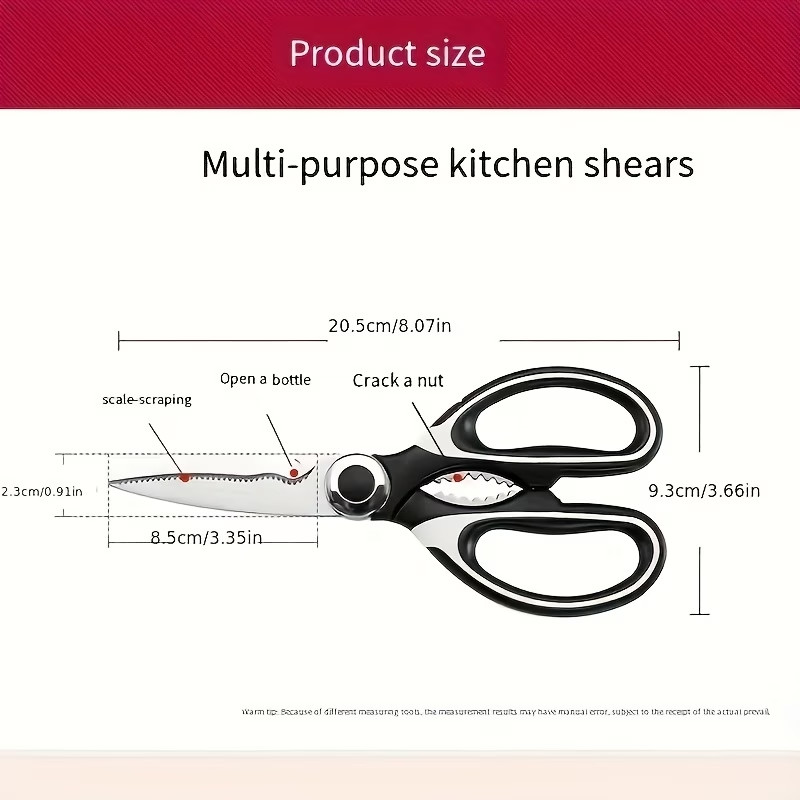 Stainless Steel Multi-Functional Kitchen Scissors for Fish