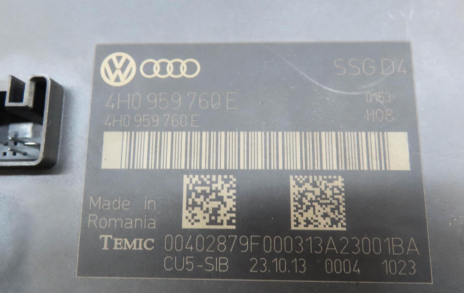 2014 AUDI A8 (D4 4H) FRONT RIGHT PASSENGER SEAT CONTROL MODULE
