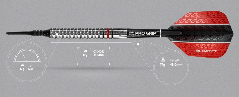17 GRAM TARGET VAPOR-8 04 80% TUNGSTEN SOFT TIP DARTS