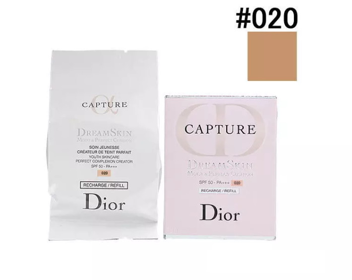 Dior CAPTURE DREAMSKIN Moist Cushion Aging-care Foundation Refill  15g #020 010