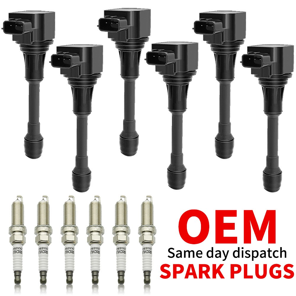 6X Ignition Coil + 6X Spark Plug for 2009-2019 Nissan Maxima V6 3.5L UF550 C1670