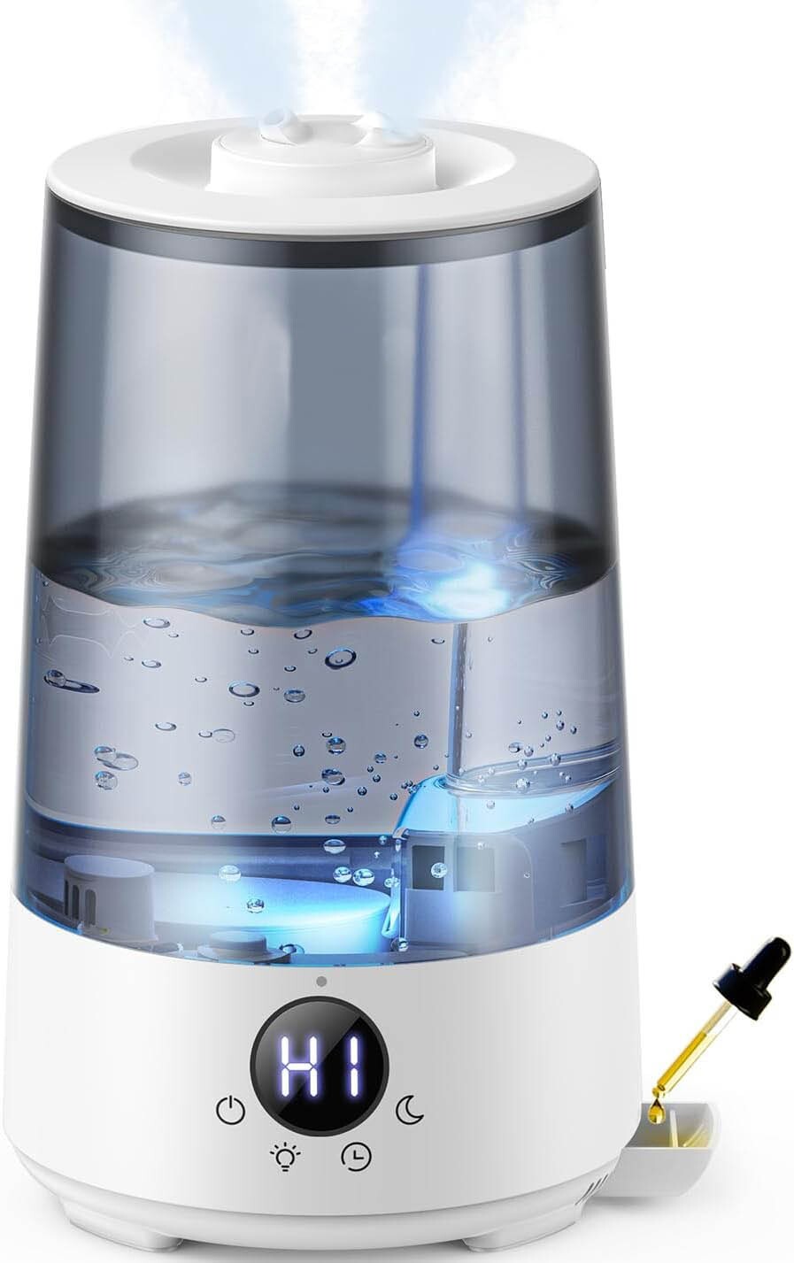Humidificadores para dormitorio, 3.6 L, vapor frío, llenado superior, 34 h de du