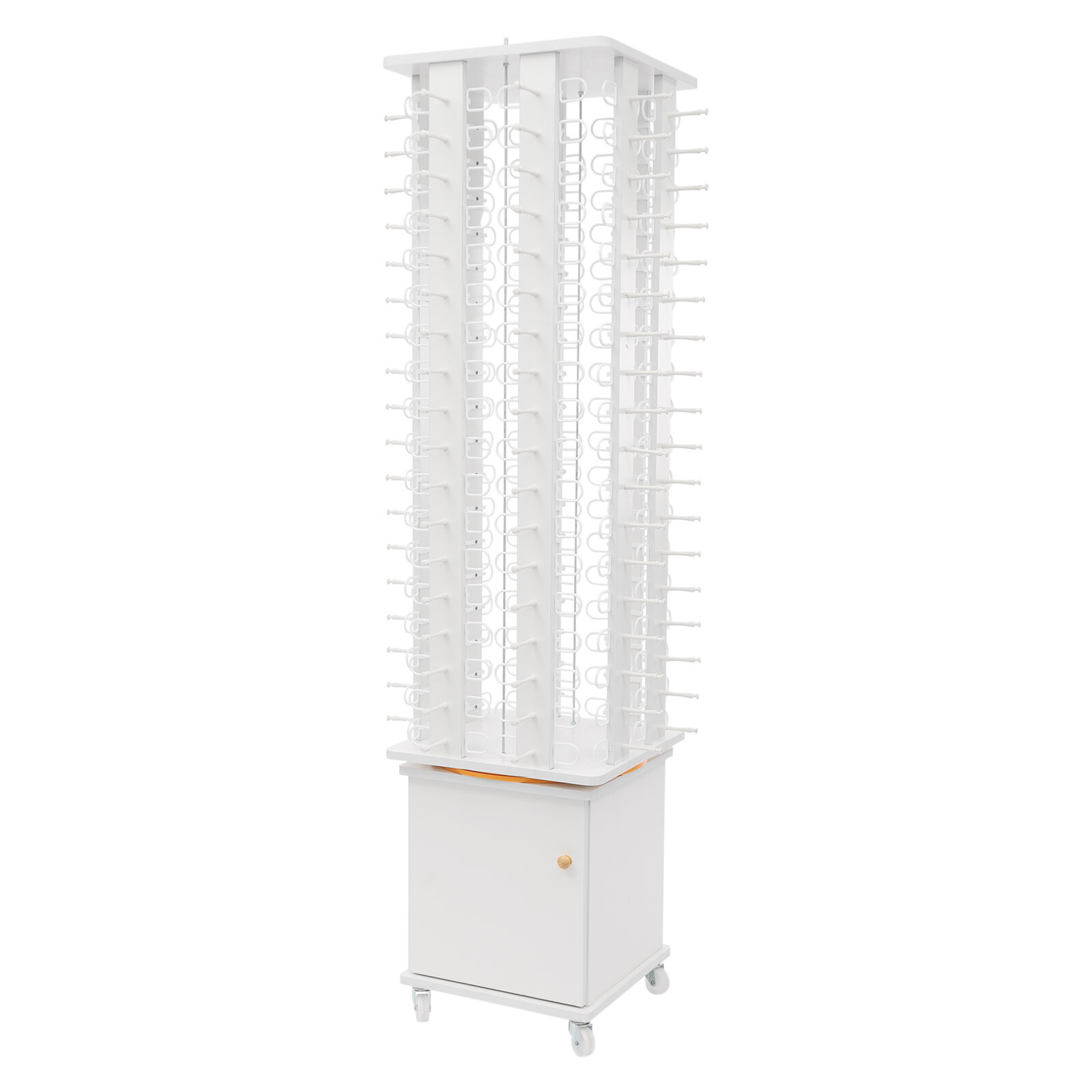 Glasses Storage Display Stand, Floor-standing Sunglasses Organizer With Wheels