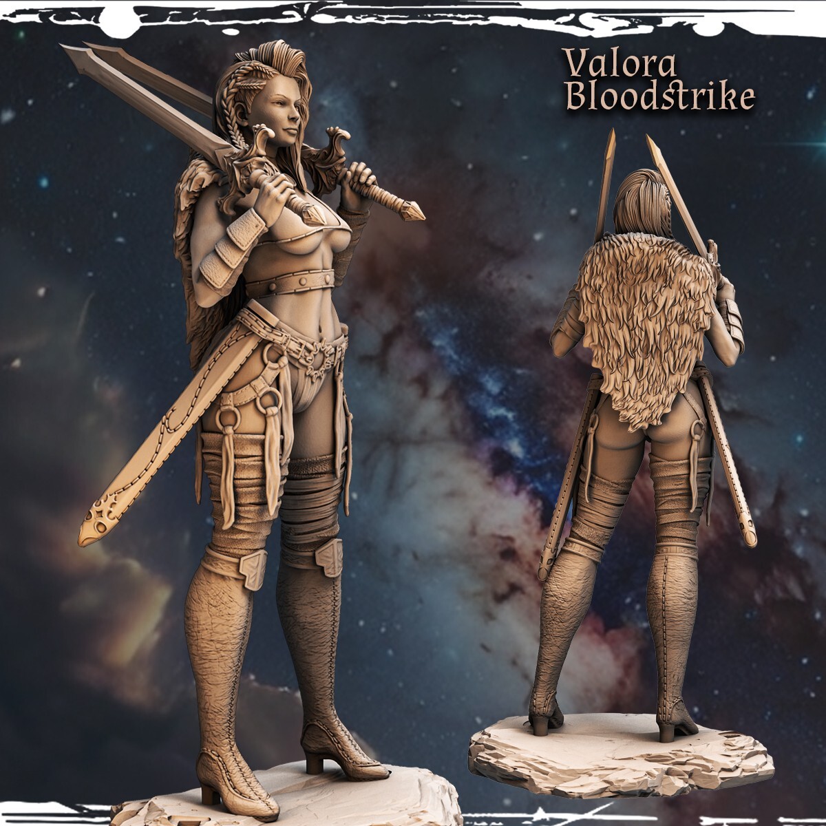 Dungeons & Dragons Playable Character - Female Human Valora - Barbarian, Warrior